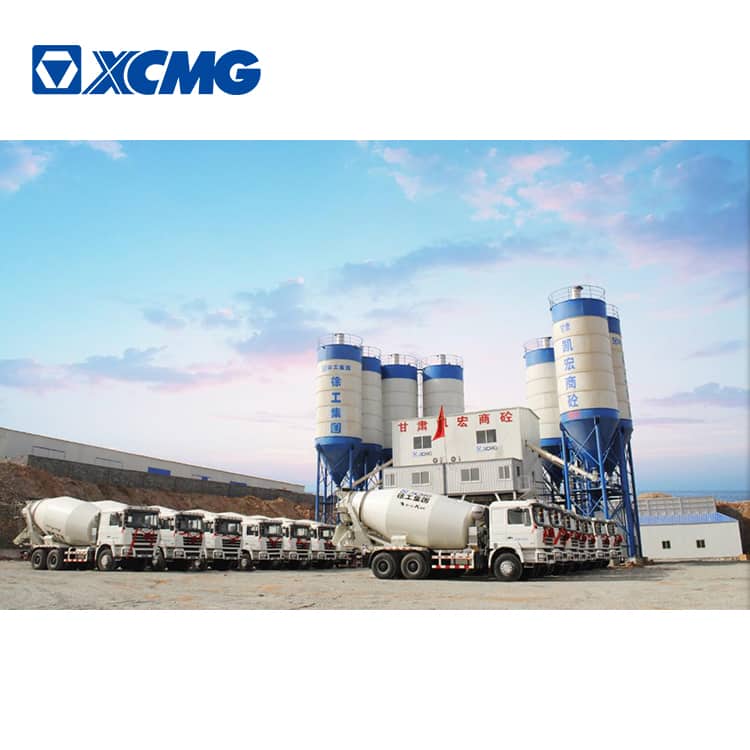 XCMG Factory HZS120V 120m3/h Dry Mix Concrete Batch Mix Plant Price